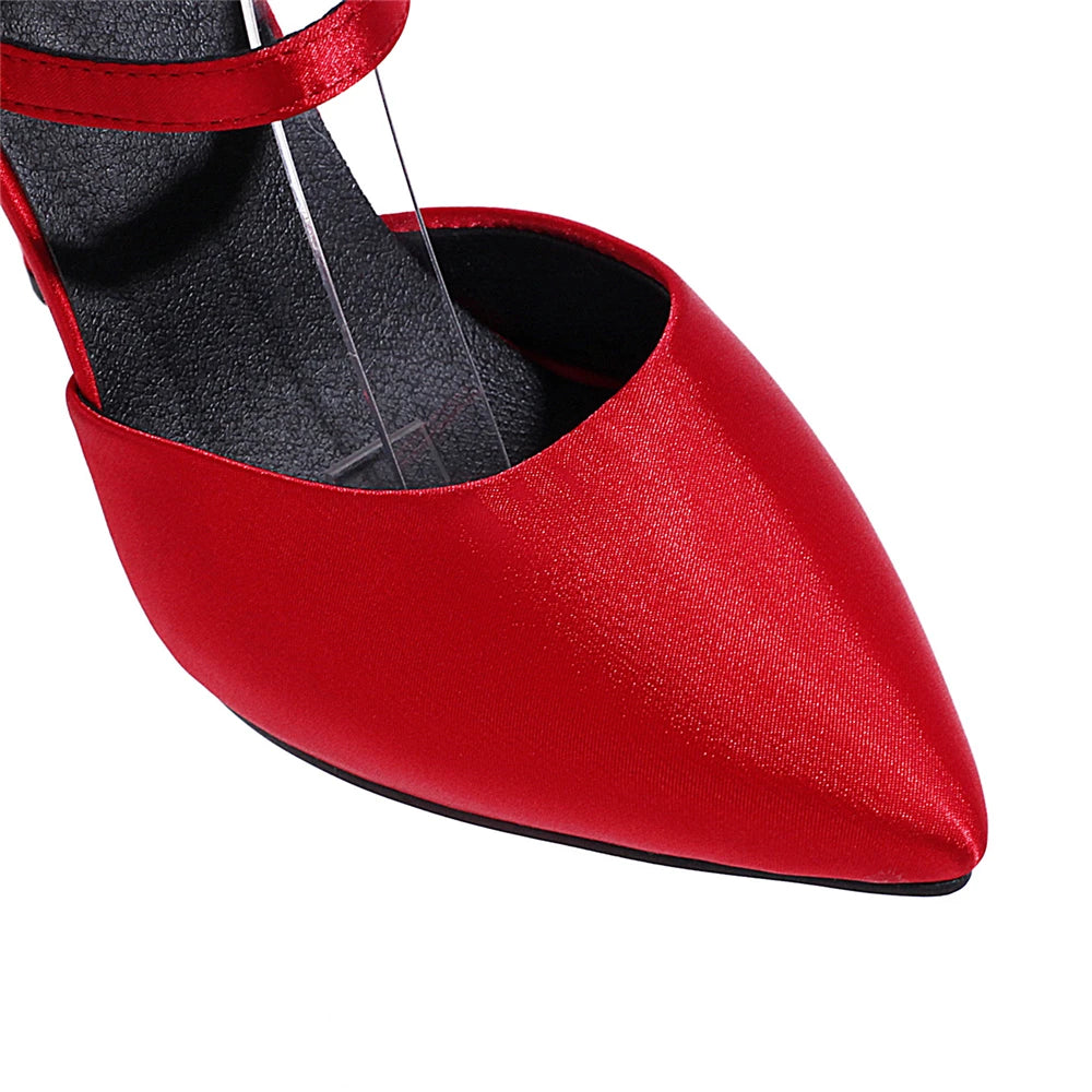 2025 Sexy Classic High Heels Women Sandals Summer Shoes Ladies Pumps Heels Woman Buckle Ankle Strap Shoes Green Black size 34-43