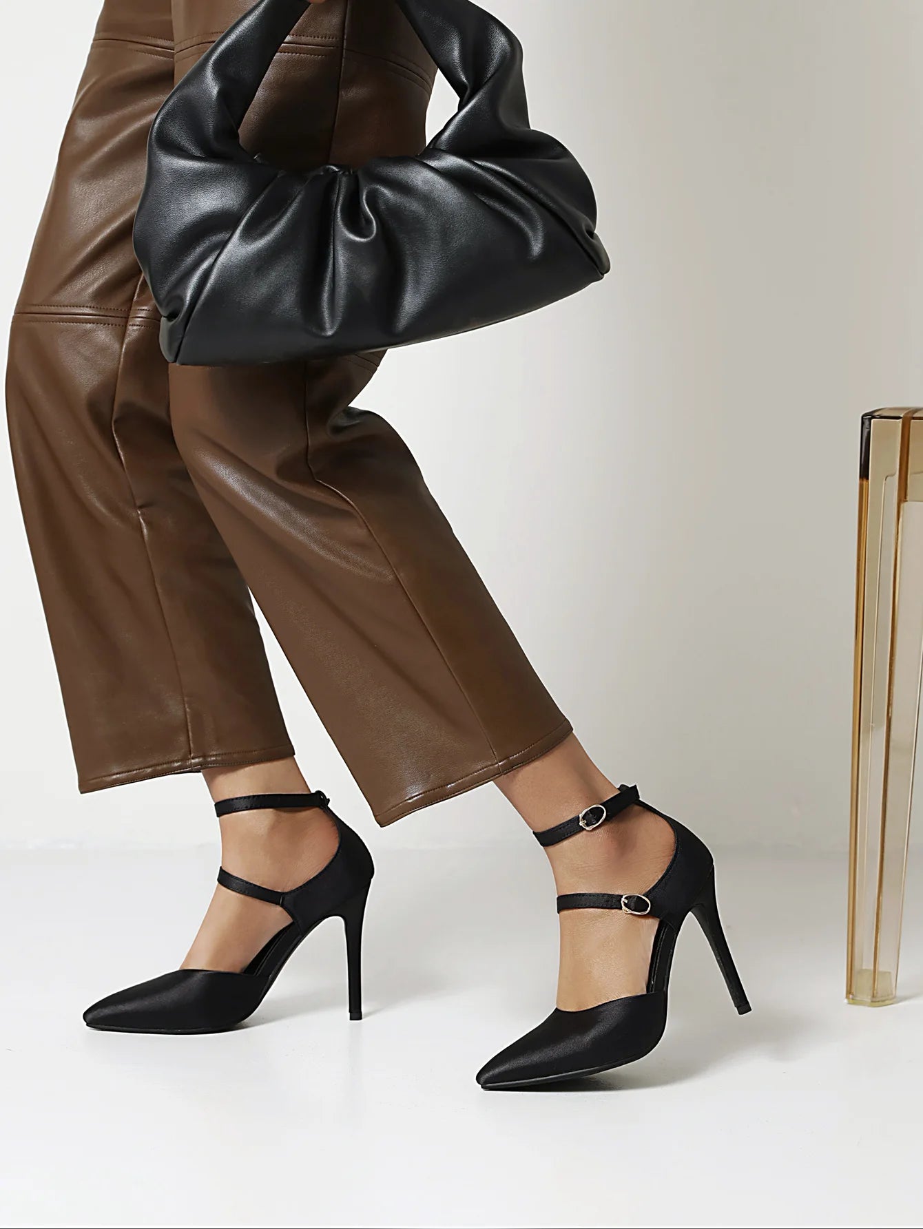 2025 Sexy Classic High Heels Women Sandals Summer Shoes Ladies Pumps Heels Woman Buckle Ankle Strap Shoes Green Black size 34-43