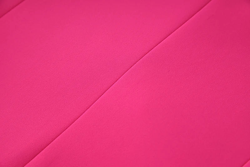 Bright Color Spring Autumn Women Hot Pink Slim Chic Fashion Street Lady Quality Blazer Outer Wear Jackets