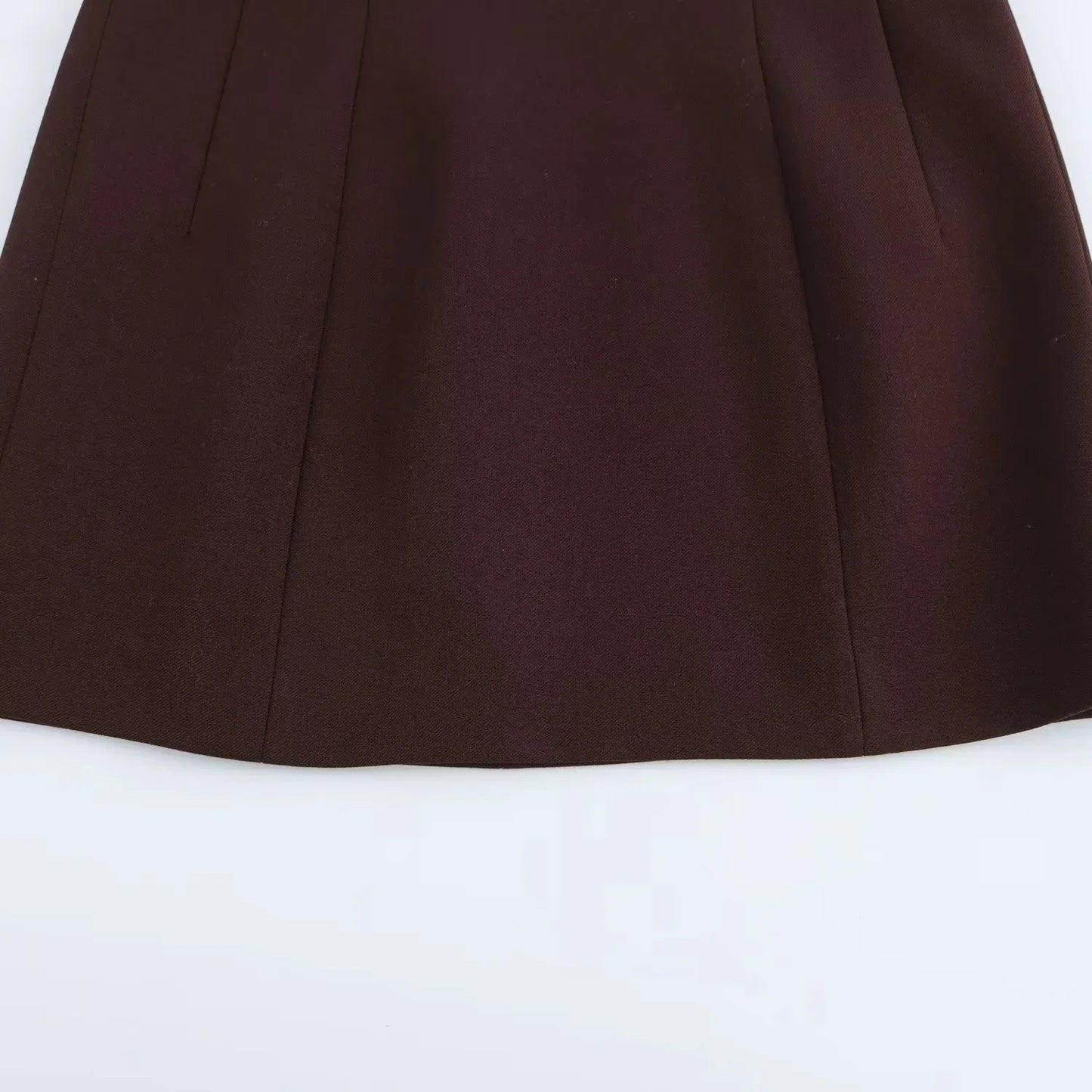 KONDALA 2025 Fall Winter Brown Elegant Office Lady Suits Fashion Shrug Pockets Blazers Elegant Zipper Skirts Chic Baggy Pants