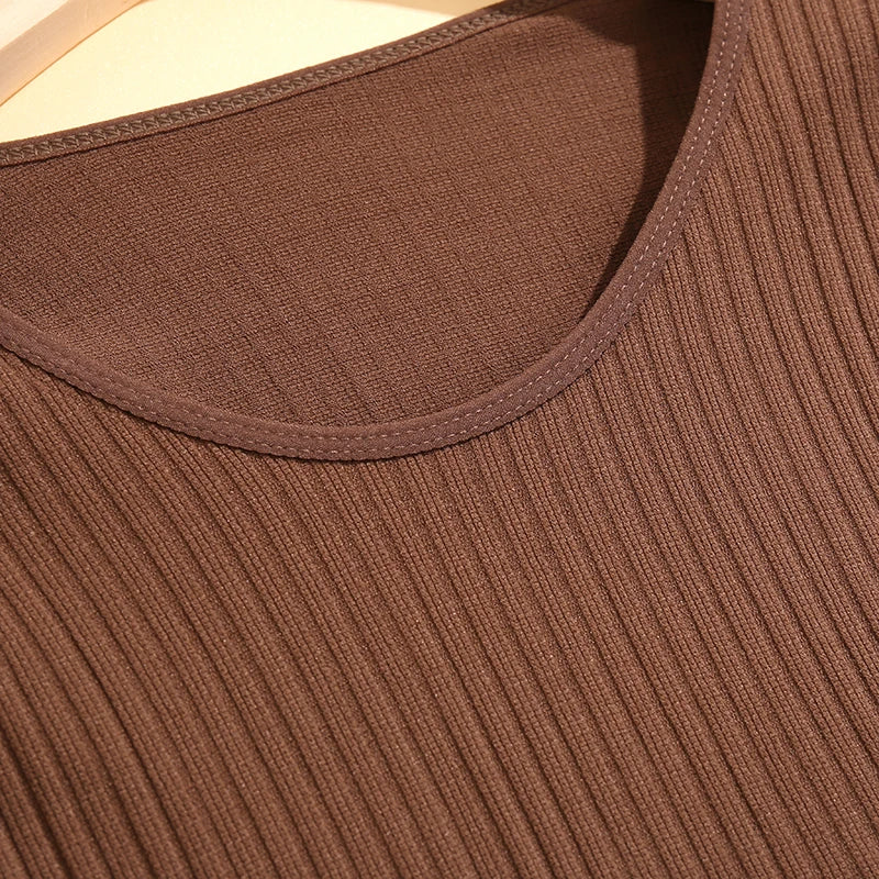 FINETOO 2 Pieces Women Thermal Underwear Sexy Long Sleeve Winter Clothes Seamless Thermal Intimate Set Ladies Thick Sleepwear