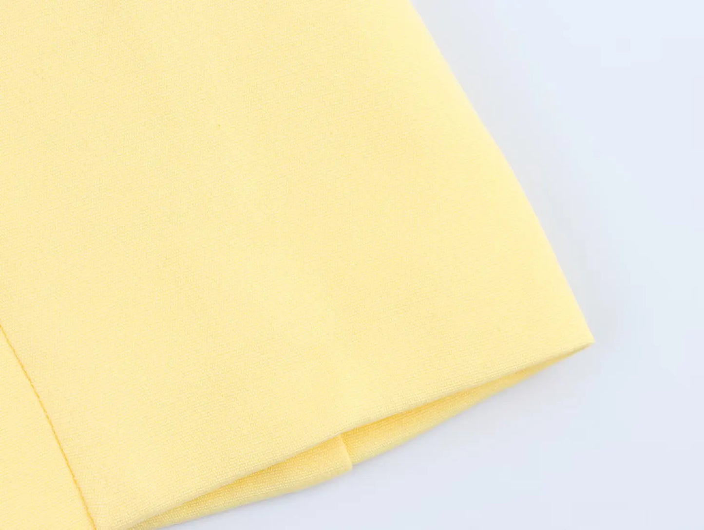 KONDALA Elegant Yellow Blazer Women's Double-breasted Lapel Blazer Fashion High Street 2025 Spring Summer Holidays Commute Suit