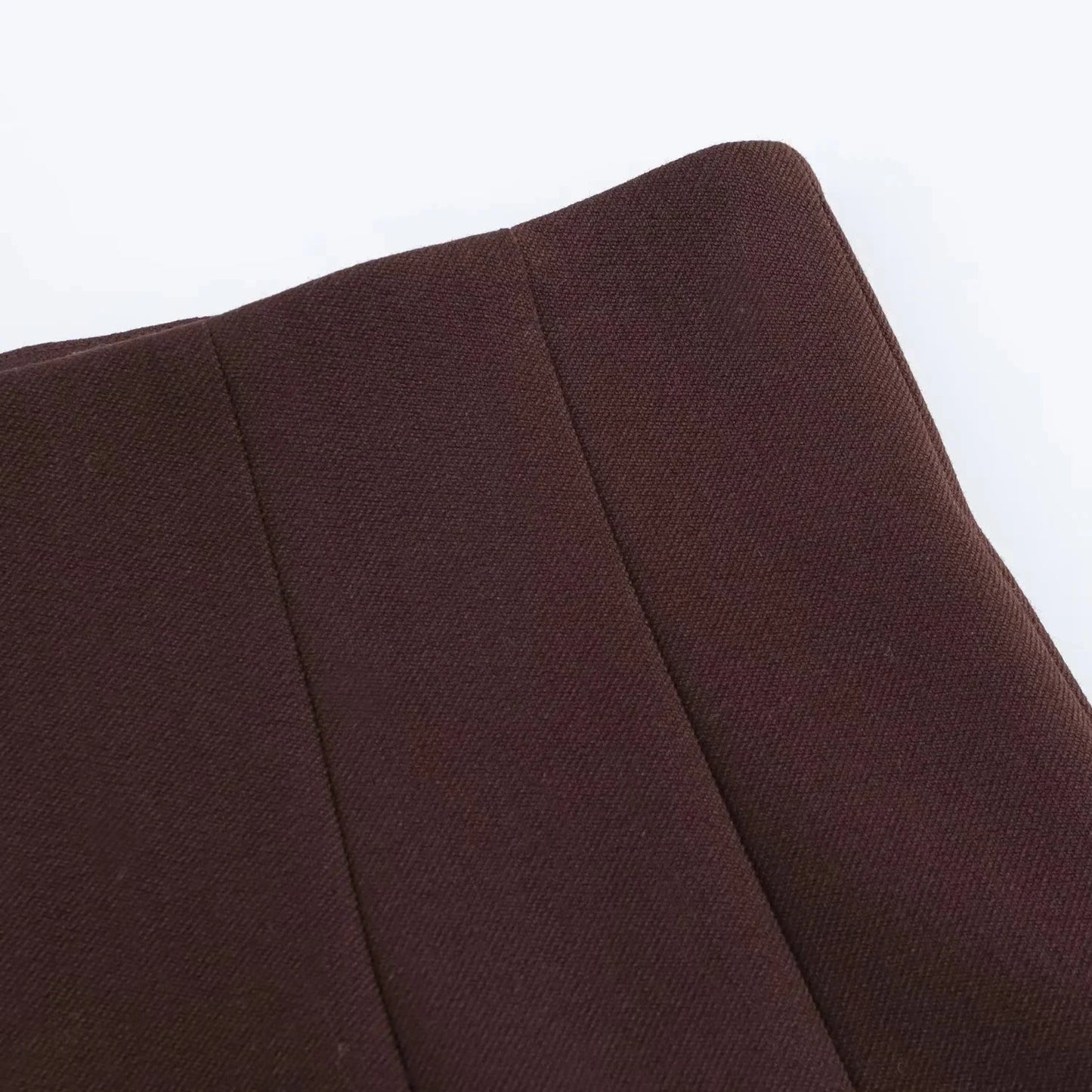 KONDALA 2025 Fall Winter Brown Elegant Office Lady Suits Fashion Shrug Pockets Blazers Elegant Zipper Skirts Chic Baggy Pants