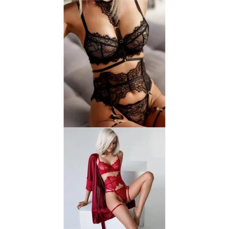 Lace Women's Underwear Close Fitting Comfortable Breathable Women's Suit Prom Queen Charming Elegant Exquisite Women's Top