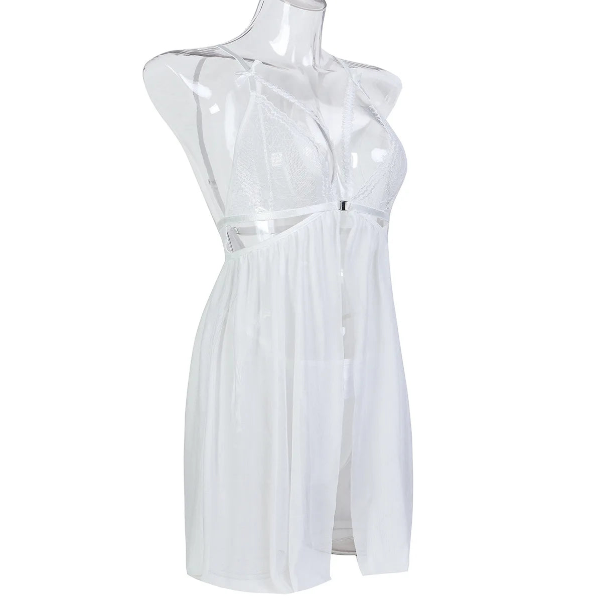 Sexy Lingerie For Woman Transparent Porno Sexual Clothing  Dress Erotic Underwear Nightdress With Thong Sleepwear