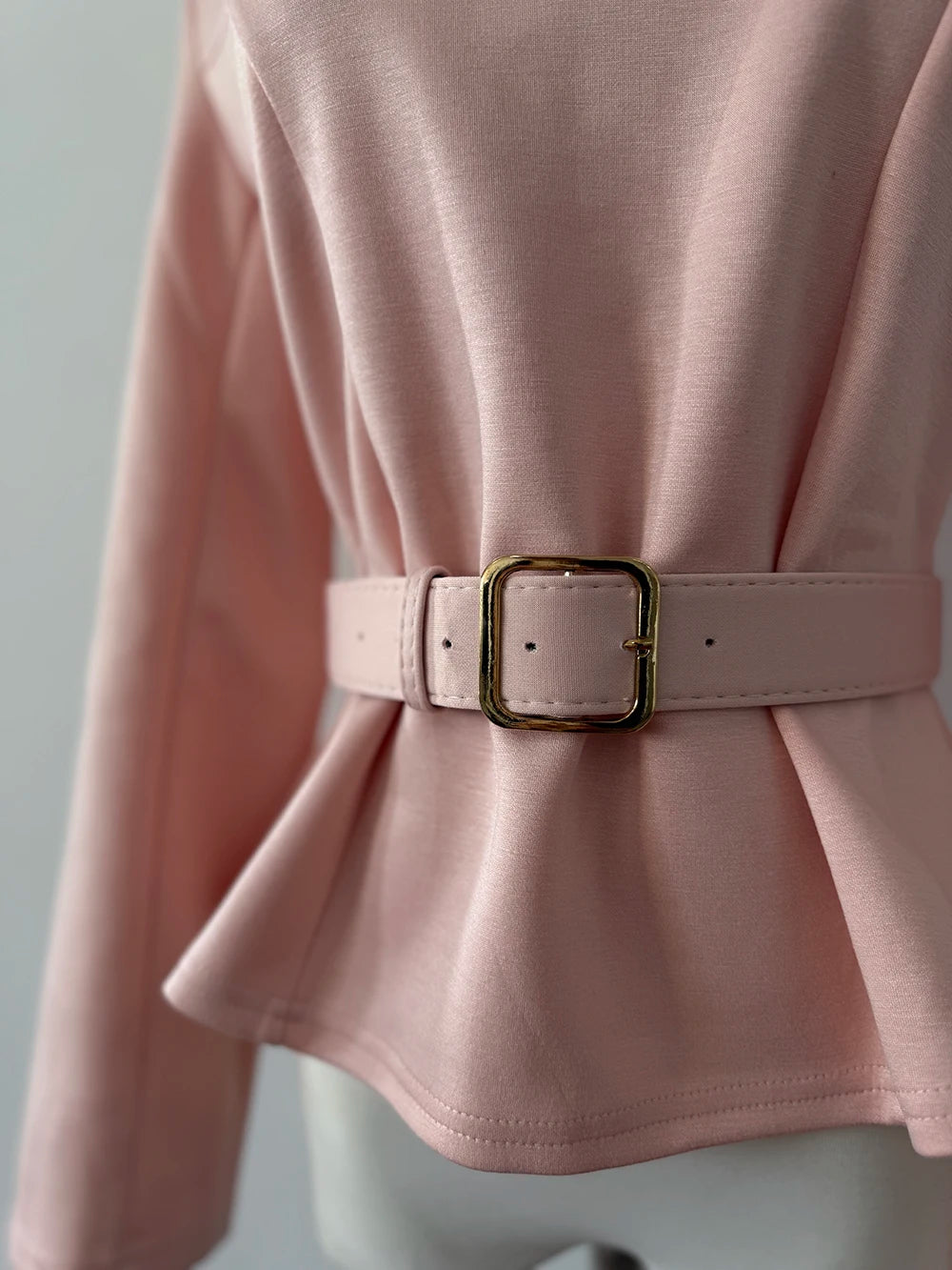 Luxury Socialite Style Pink Long Sleeve Shirt for Women Clothing Autumn Korean Chic Gentle Waist Slimming Pullovers Women Tops