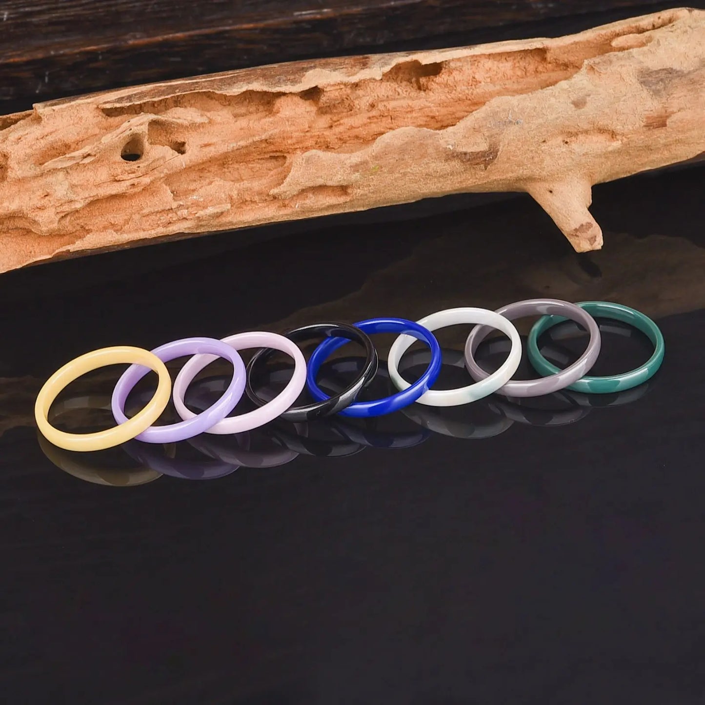 9 Color Ceramic Ring Smooth Slender Circular Rings For Women Men Simple Design Aesthetic Finger Rings Jewelry Couple Y2K Gift
