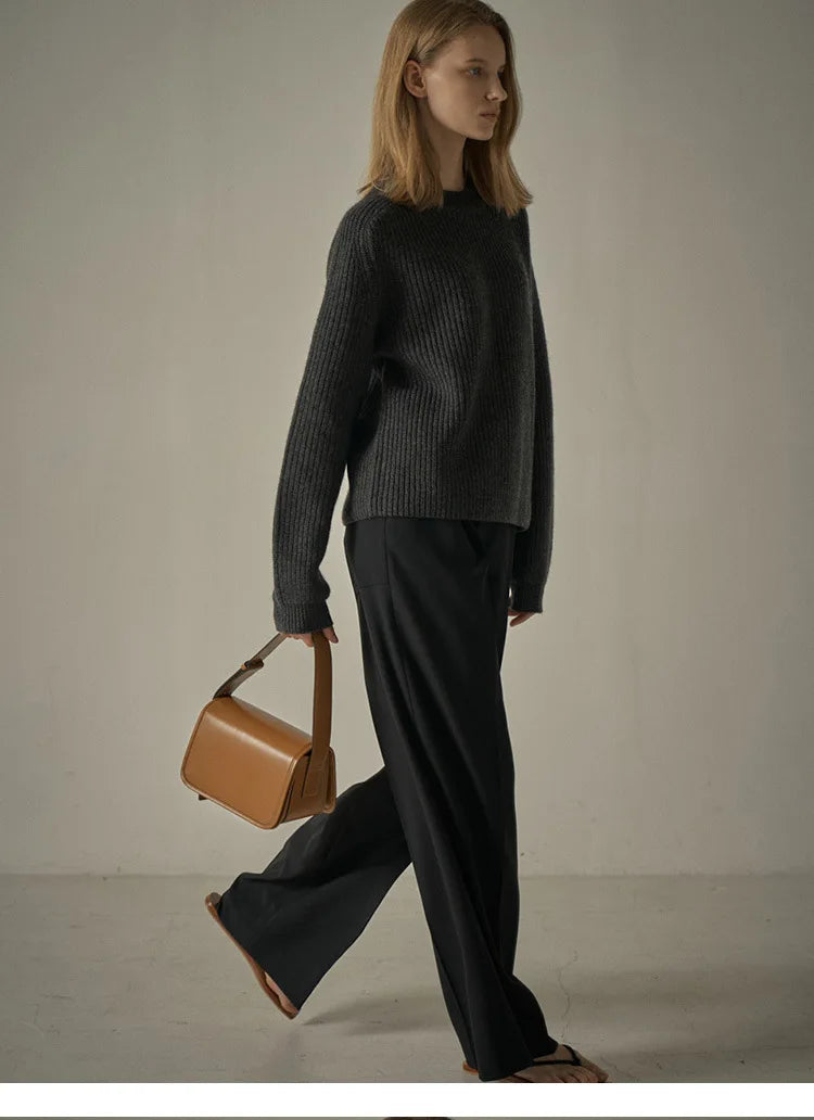 2024 Spring Autumn New Style Trousers Slim Tall Casual Floor Mopping Pants