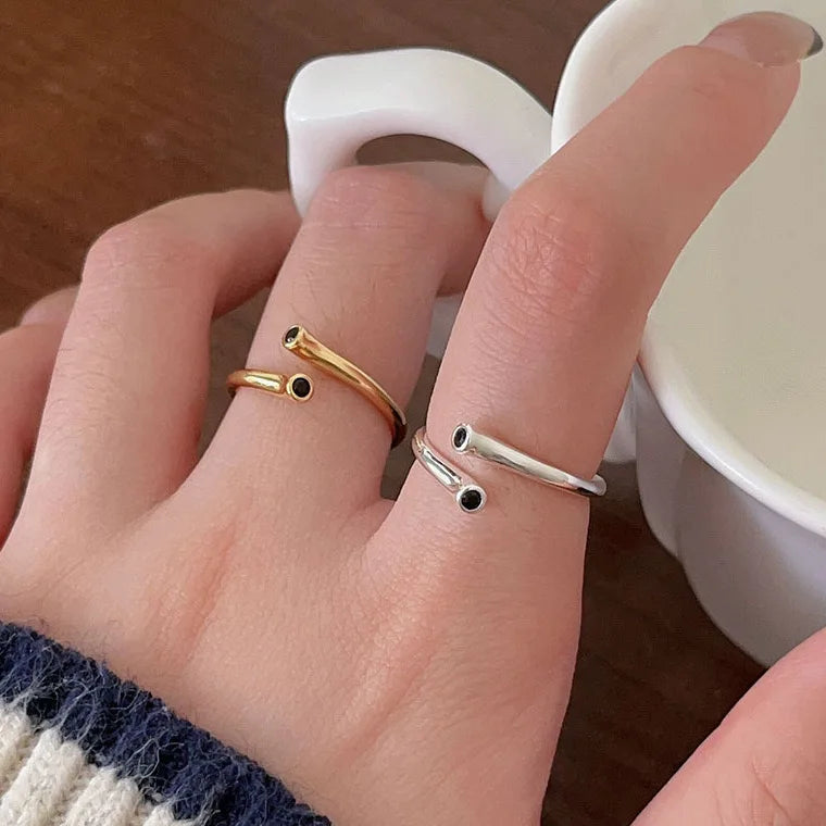 BFCLUB  Silver Color Rings for Women Simple Geometric Handmade Irregular Retro Ring Gold Big Allergy For Birthday Gift