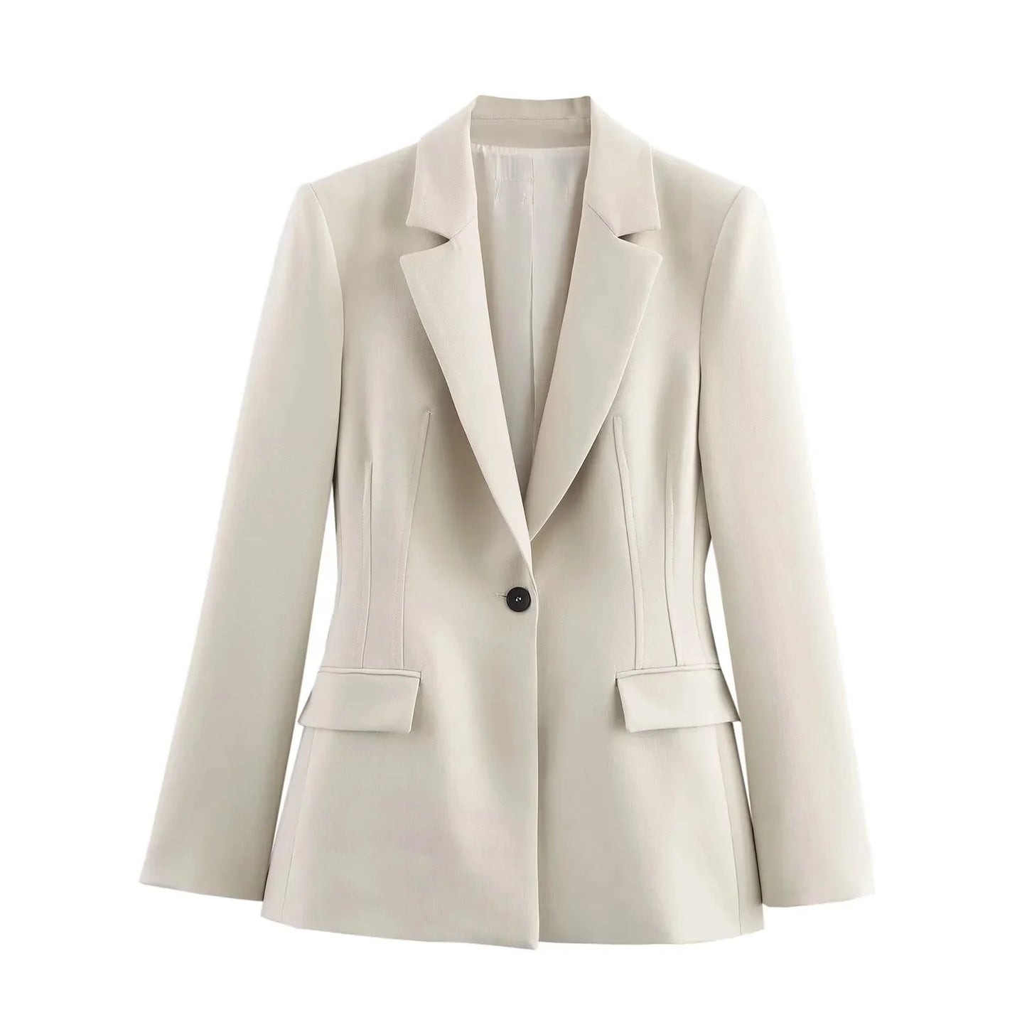 KONDALA Vintage Chic Office Lady Solid Women Suit Pockets V Neck Blazer Straight Loose Pants New Fashion 2025 Spring Autumn Sets