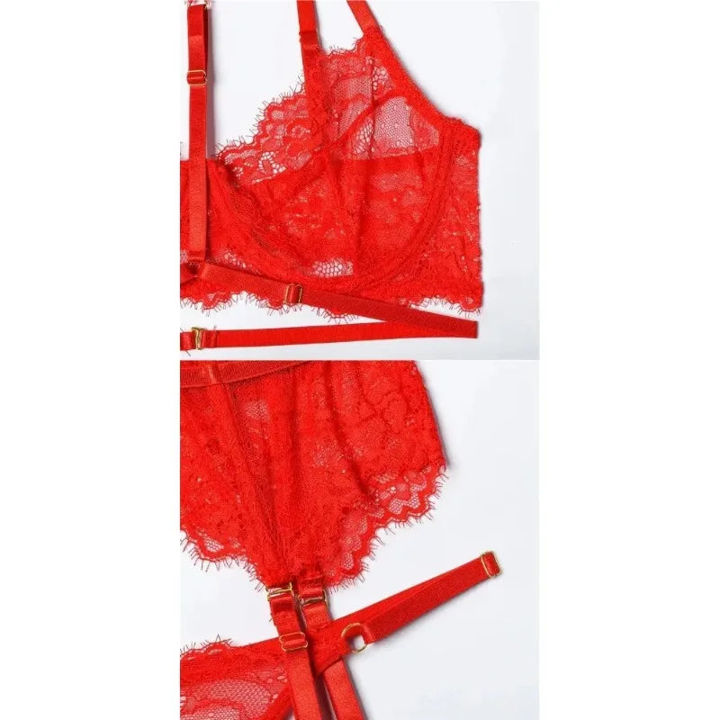 Lace Women's Underwear Close Fitting Comfortable Breathable Women's Suit Prom Queen Charming Elegant Exquisite Women's Top