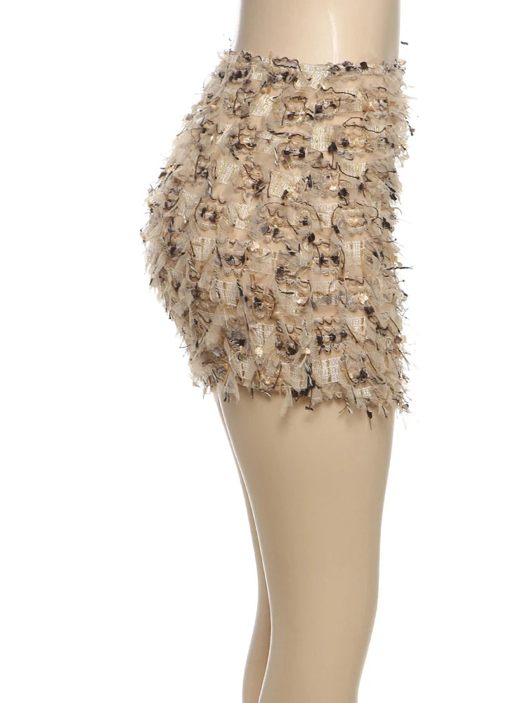 Weird Puss Colorful Tassel Skirts Peach Hip Women Thin Knit Wild Sexy Midnight Summer Trend Stretch Skinny Streetwear Bodycon