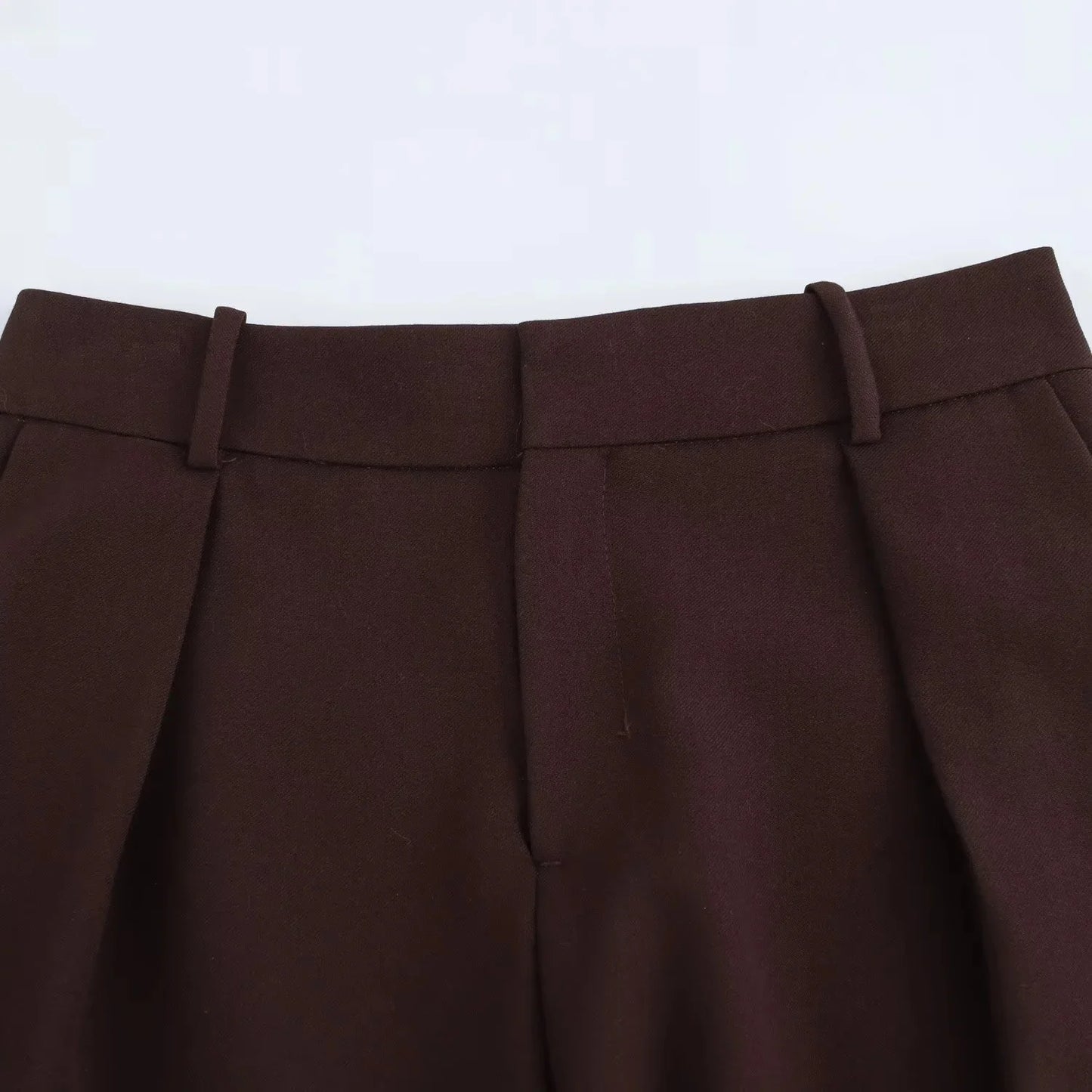 KONDALA 2025 Fall Winter Brown Elegant Office Lady Suits Fashion Shrug Pockets Blazers Elegant Zipper Skirts Chic Baggy Pants