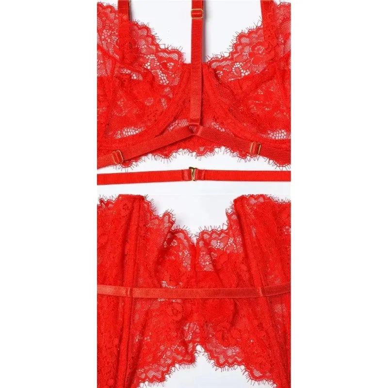 Lace Women's Underwear Close Fitting Comfortable Breathable Women's Suit Prom Queen Charming Elegant Exquisite Women's Top