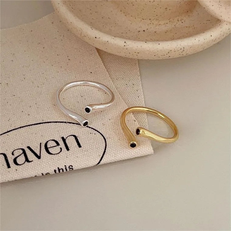 BFCLUB  Silver Color Rings for Women Simple Geometric Handmade Irregular Retro Ring Gold Big Allergy For Birthday Gift