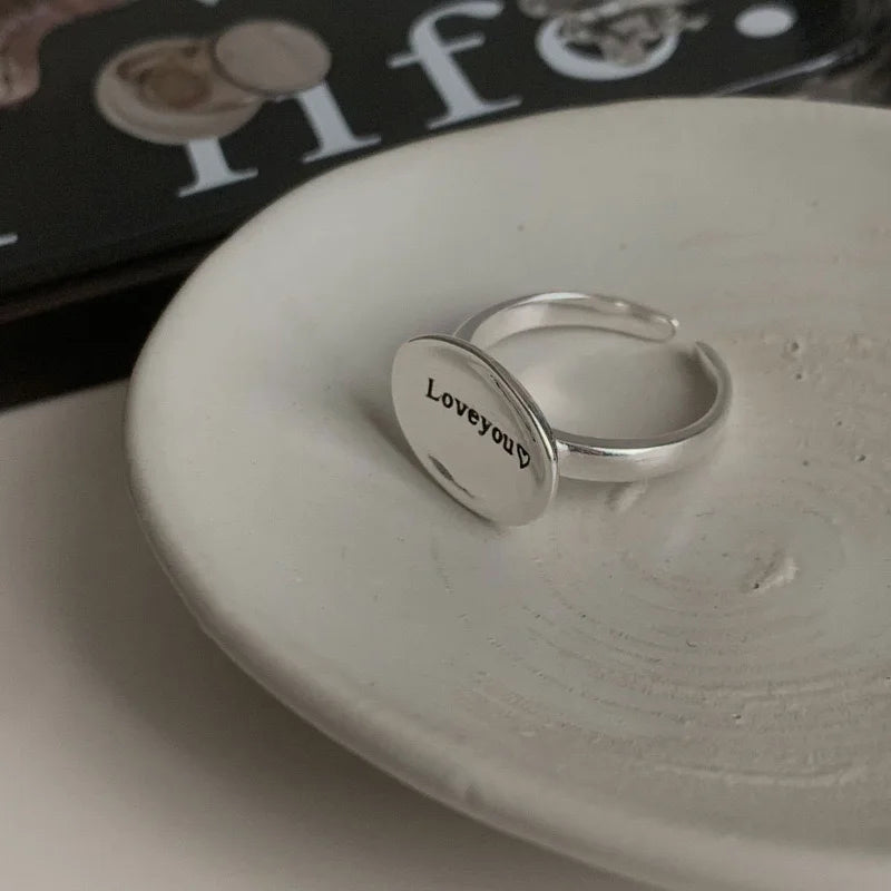 BFCLUB  Silver Color Rings for Women Simple Geometric Handmade Irregular Retro Ring Gold Big Allergy For Birthday Gift