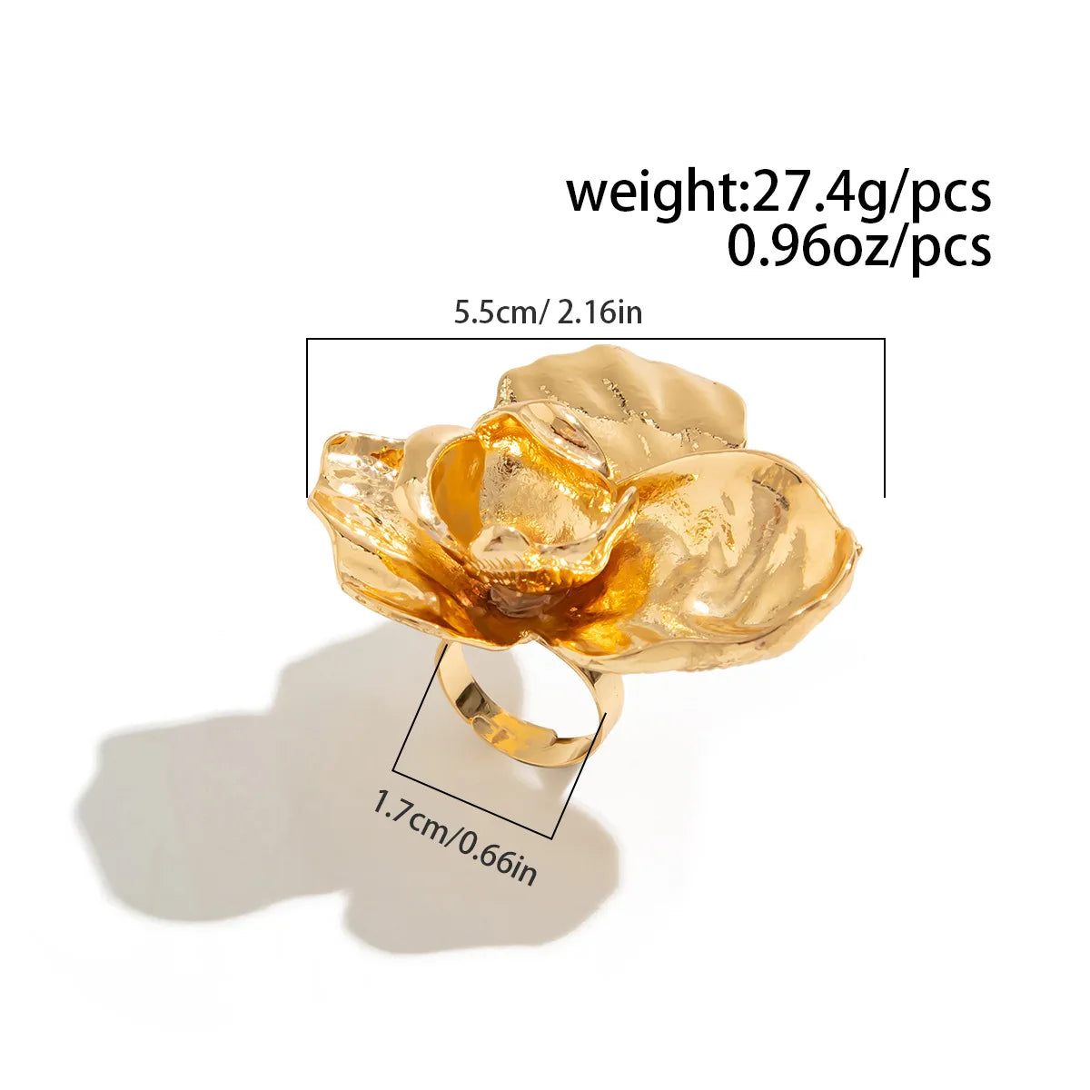 Exaggerated Big Flower Geometric Metal Gold Silver Color Open Ring Women Goth Punk Couple Adjustable Knuckle Joint Rings Jewelry