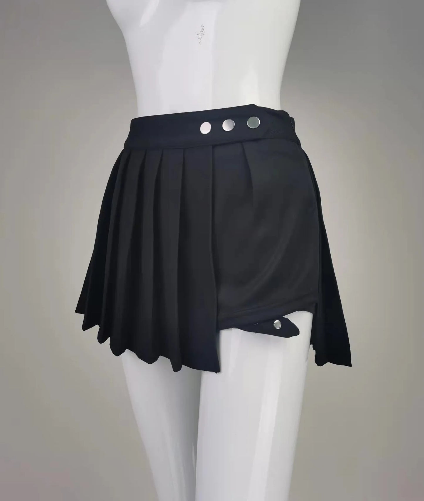 Sexy Gothic Women Skirt High Waist Pleated Punk Black Summer Girl's Skirts with Shorts Goth Dark Japanese Cosplay