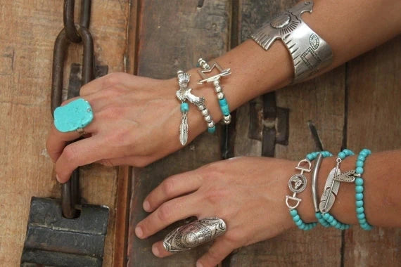 Bohemian Ethnic Ring Retro Style Punk Traditional Personality Carved Shield Joint Ring Statement Jewelry Fresh Accessories