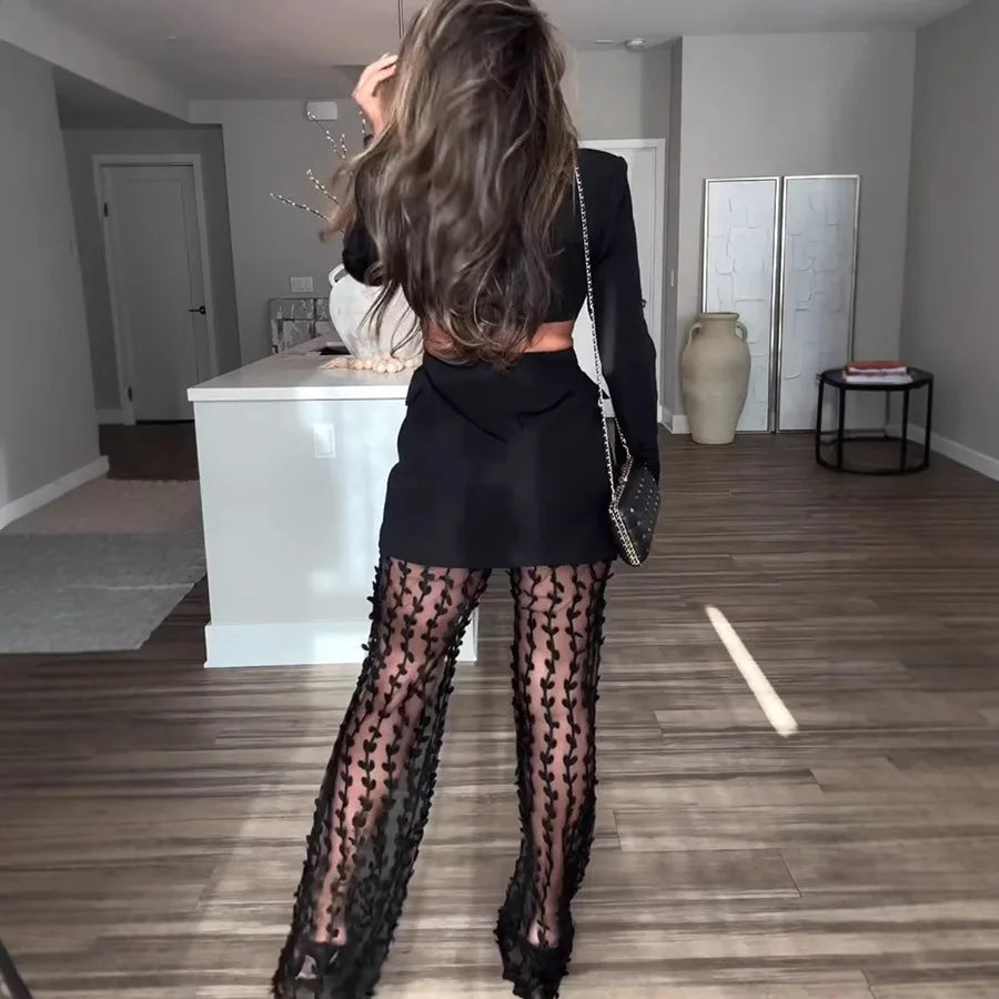 New Women's Autumn Winter Sexy Waist Exposing Women's Blazer Elegant Ladies Fashion INS Casual Loose Party Suit Female