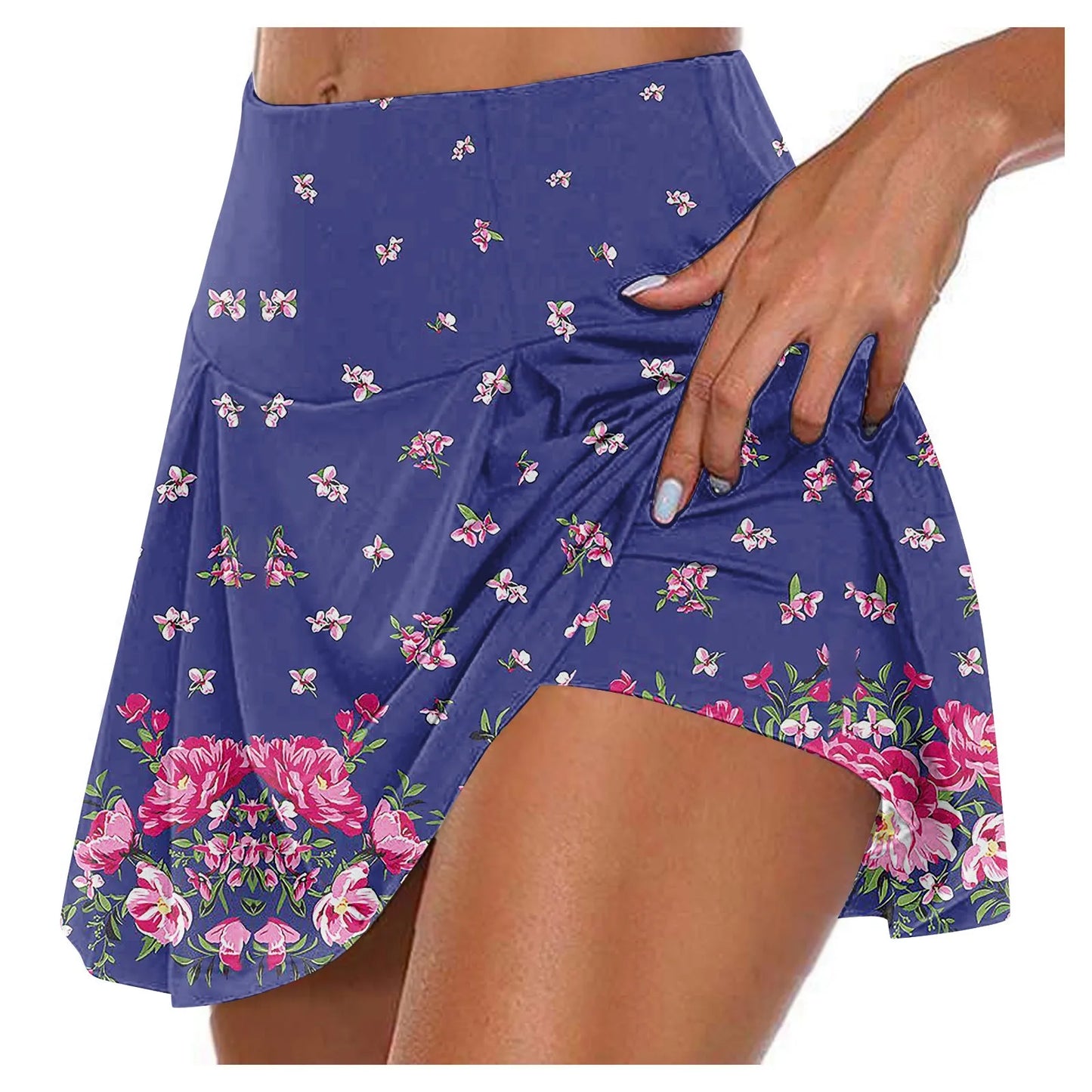 Women'S Athletic Stretchy Pleated Tennis Skirts Run Yoga Inner Shorts Elastic Sports Golf Skorts Skirts For Woman Faldas Mujeres