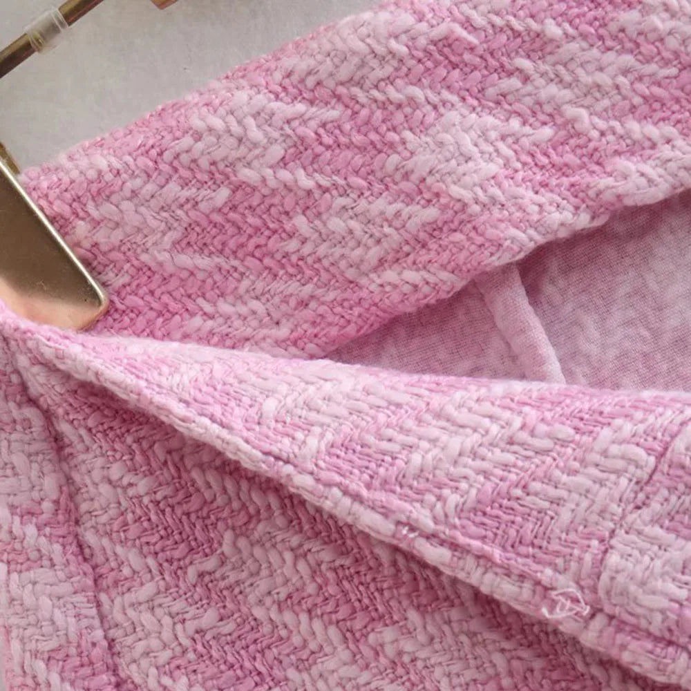 Klacwaya Tweed Set 2 Piece Chic Blazer Women Suit Shorts Sets Women 2022 Suit With Shorts For Women Female Suits