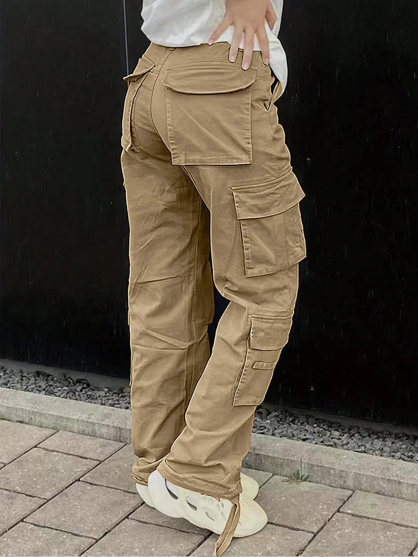 Casual Women's Tactical Pants Straight Leg Mountain Climbing High Street Spring Summer New Style Workwear Long Trousers