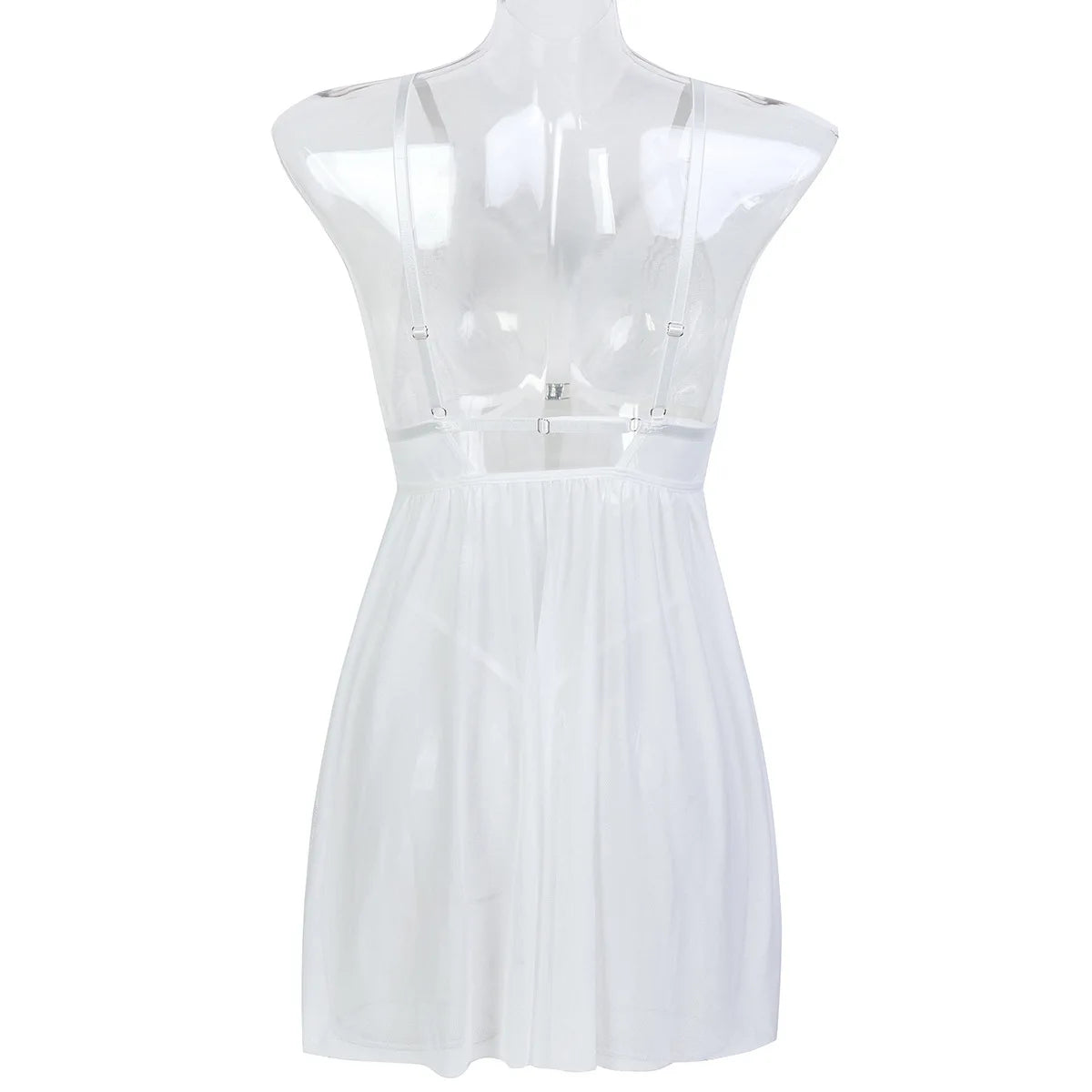 Sexy Lingerie For Woman Transparent Porno Sexual Clothing  Dress Erotic Underwear Nightdress With Thong Sleepwear