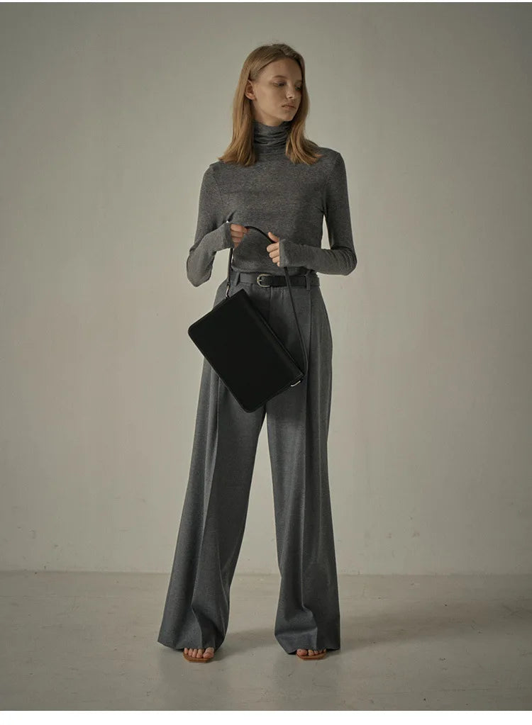 2024 Spring Autumn New Style Trousers Slim Tall Casual Floor Mopping Pants