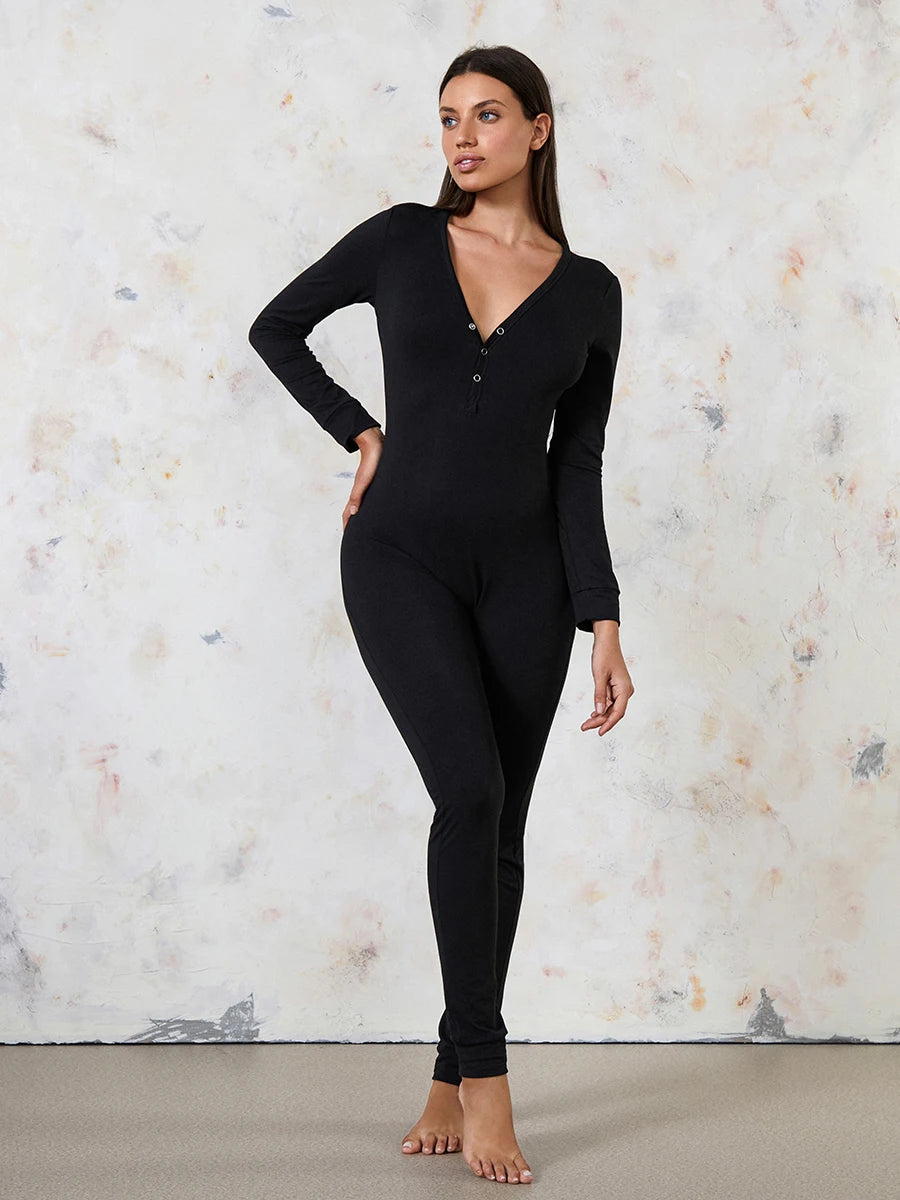 Women's 1Piece Lounge Pajamas Star Print Sexy Butt Button Back Flap Jumpsuit Sleepwear Romper Oversized Homewear