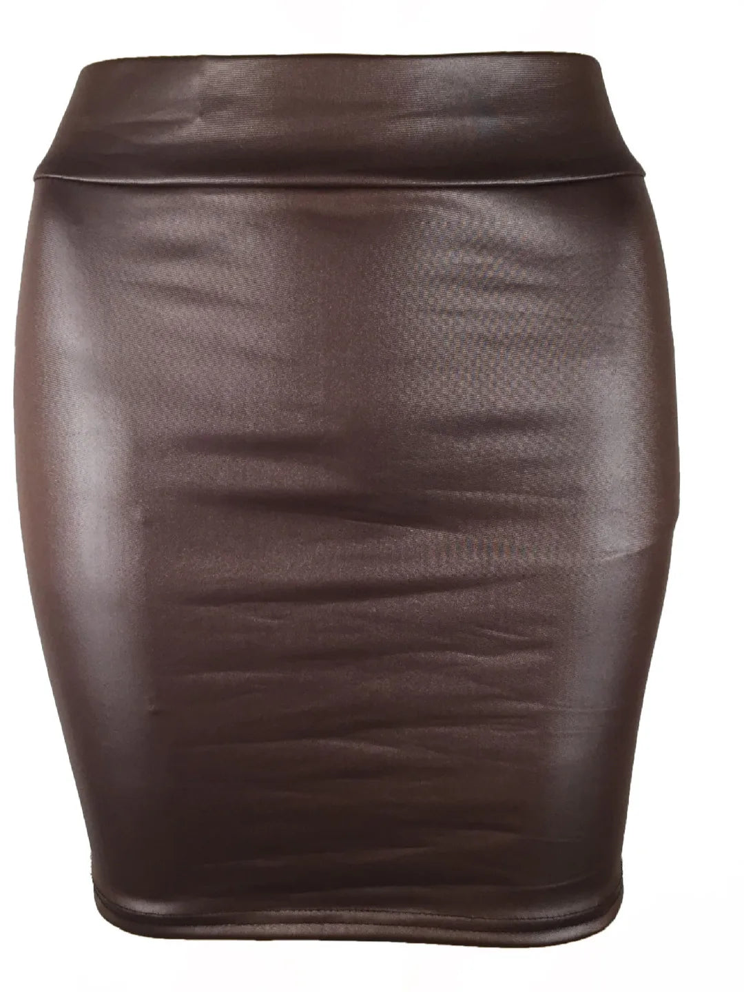 WOMENGAGA Leather Matte Slim Mini Sexy Fashion PU Hot Short High Waist Skirt Korean Nightclub Streetwear Wholesale Clothes 7ST