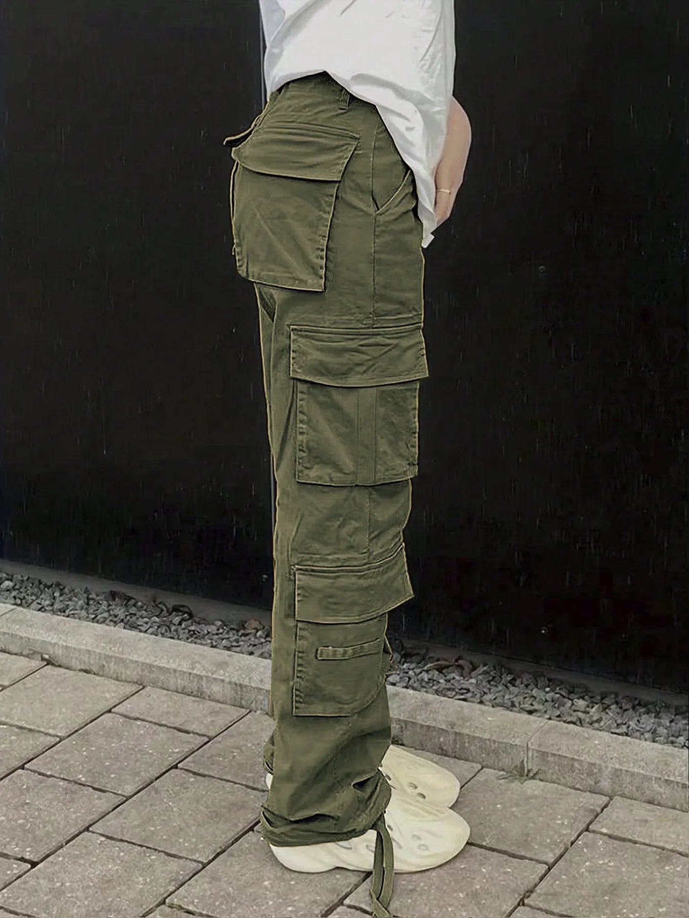 Casual Women's Tactical Pants Straight Leg Mountain Climbing High Street Spring Summer New Style Workwear Long Trousers