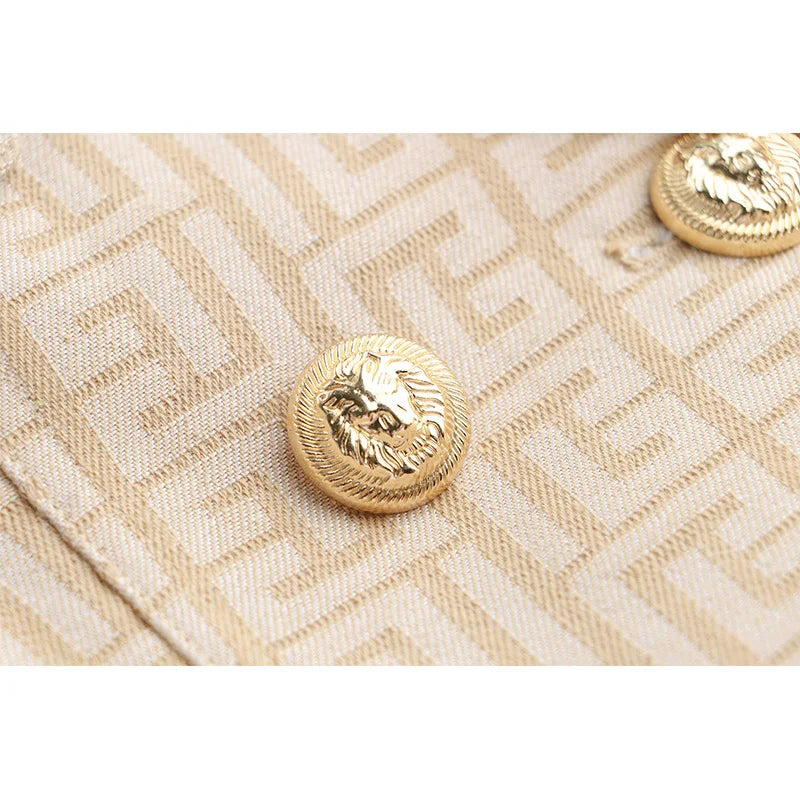 HarleyFashion 2024 Luxury Spring Collection Texure Pattern Formal Jacket Women Blazer