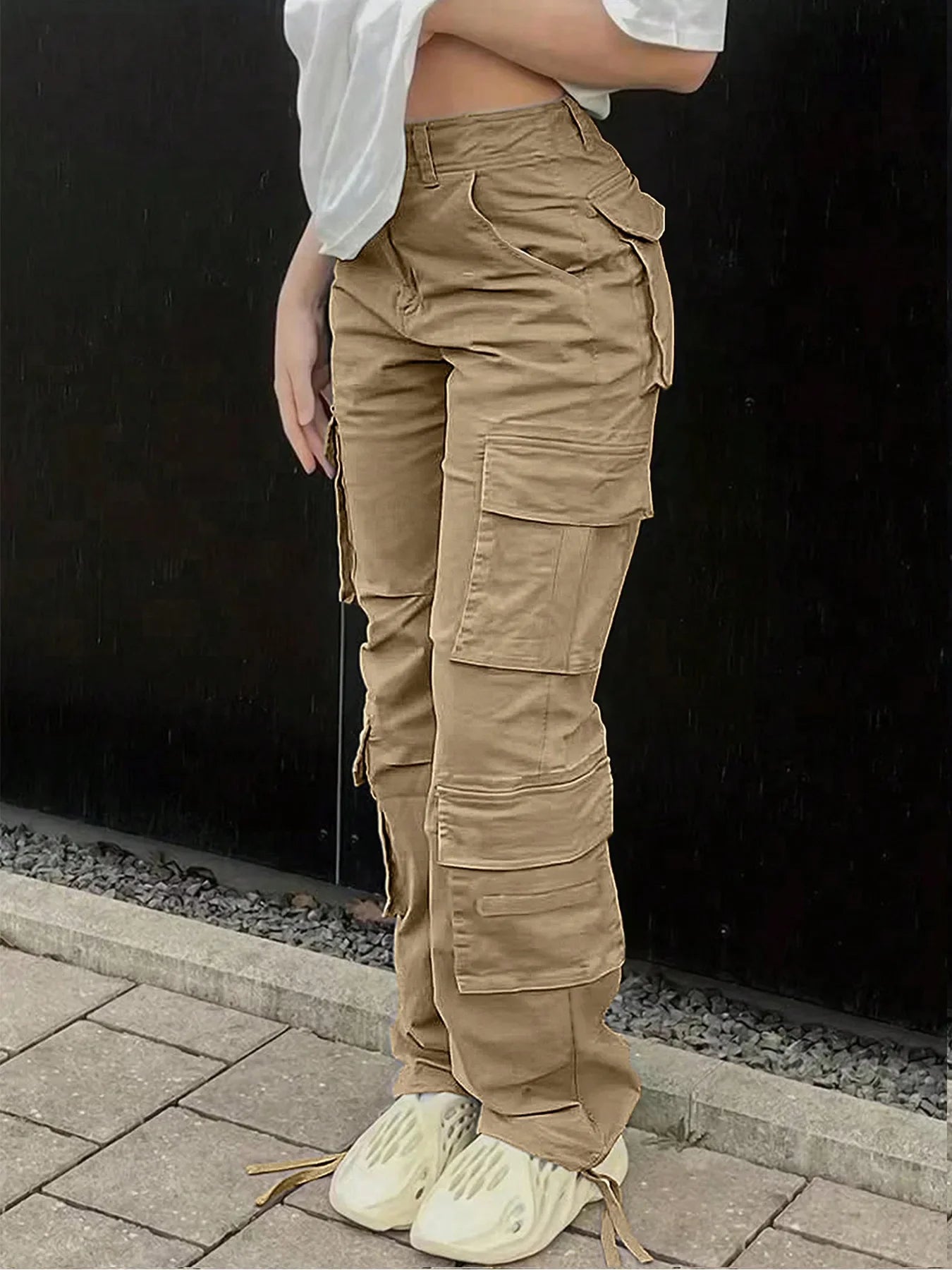 Casual Women's Tactical Pants Straight Leg Mountain Climbing High Street Spring Summer New Style Workwear Long Trousers