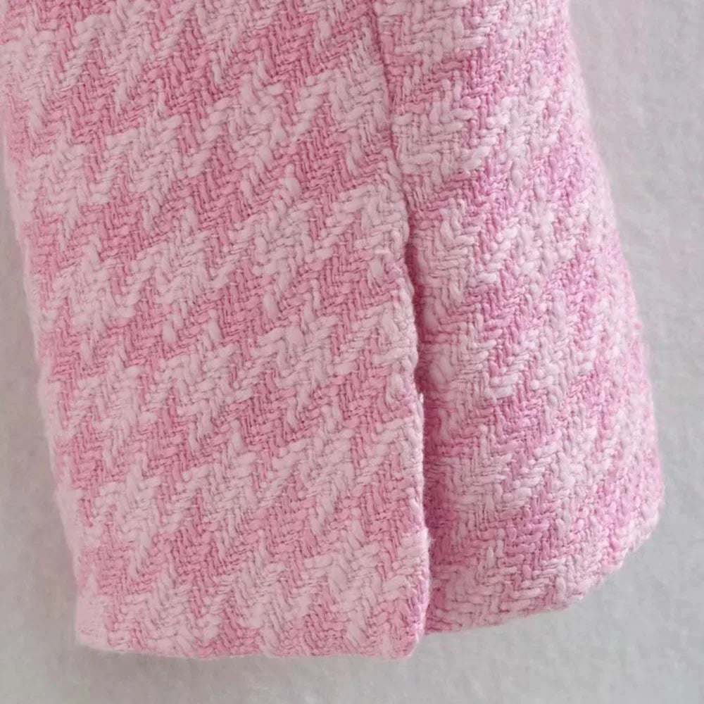 Klacwaya Tweed Set 2 Piece Chic Blazer Women Suit Shorts Sets Women 2022 Suit With Shorts For Women Female Suits