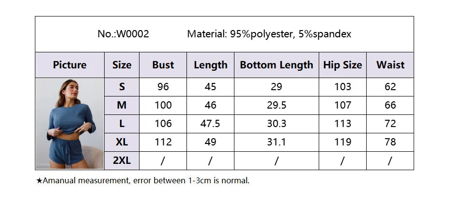 Women's 2 Pieces Pajamas Sets Cotton Blend Pyjamas Female Pijamas Woman Homewear Soft Sleepwear Long Sleeve Cami Top Shorts Suit