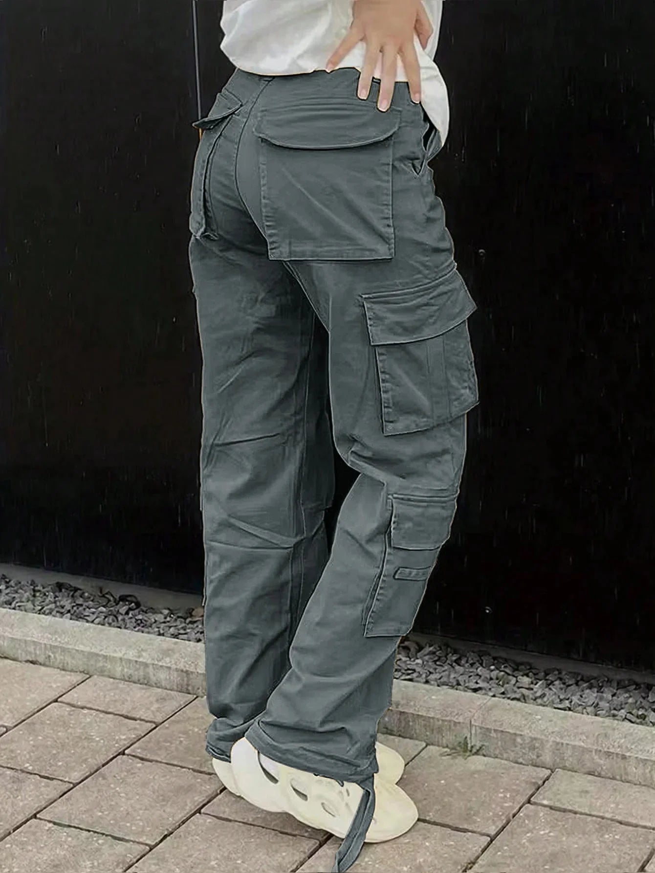 Casual Women's Tactical Pants Straight Leg Mountain Climbing High Street Spring Summer New Style Workwear Long Trousers