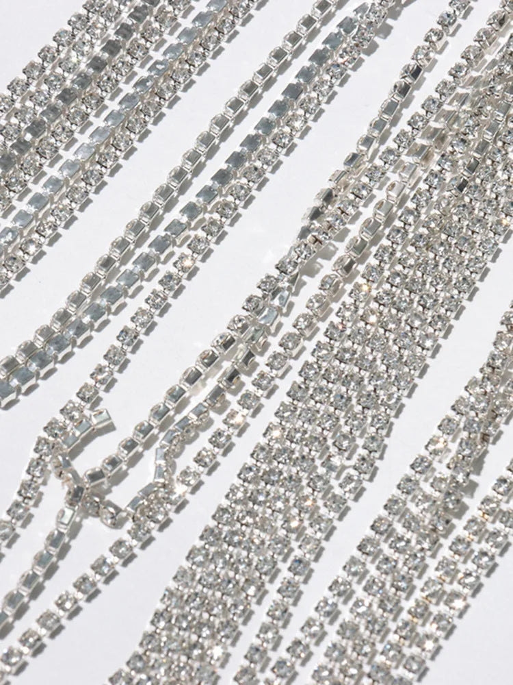 ZMEENNA White Blazer Notched Collar Single Button Patchwork Metal Tassel Jackets For Women 2025 Spring Fashion New Coats ZM628