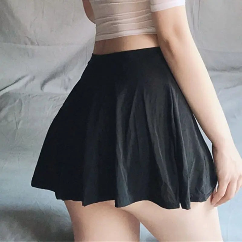Micro Mini Skirt Club Sexy Wear Sheer See Through Skirts Sexy Women Ice Silk A-Line Pleated Skirt Low Rise Waist Ruffled Skirt