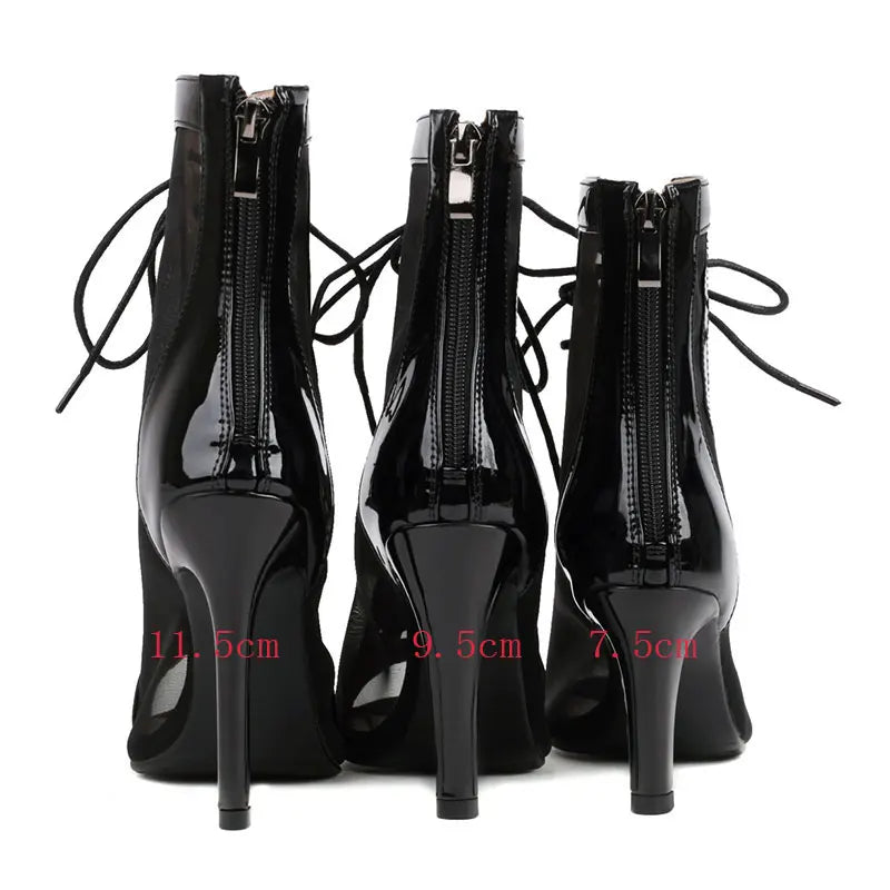 2024 New Sexy Women Black Thin High Heels Party Stilettos Jazz Dance Ladies Shoes Latin Dancing Street Sexy Stiletto