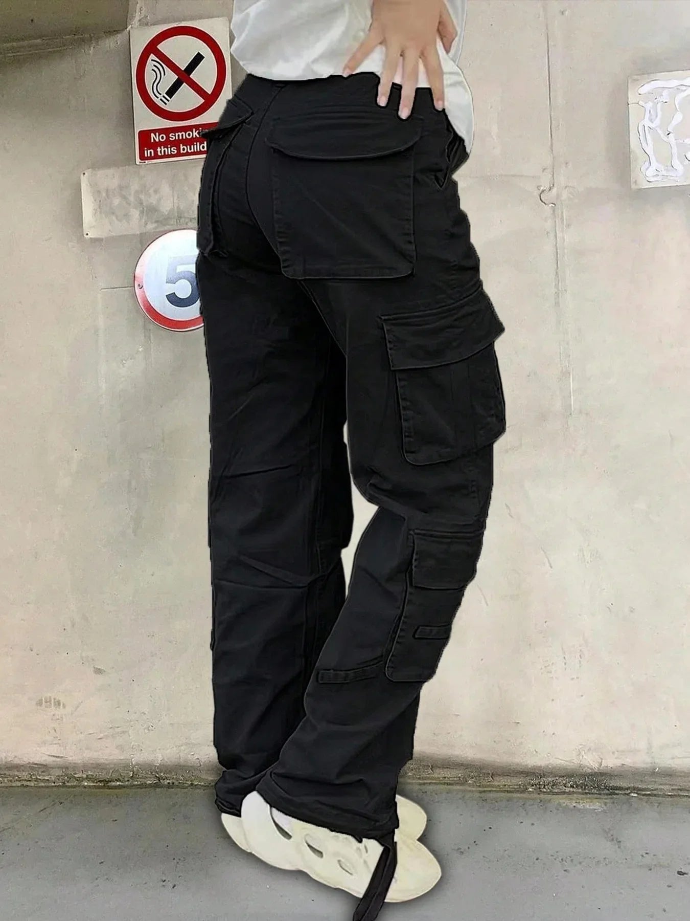 Casual Women's Tactical Pants Straight Leg Mountain Climbing High Street Spring Summer New Style Workwear Long Trousers