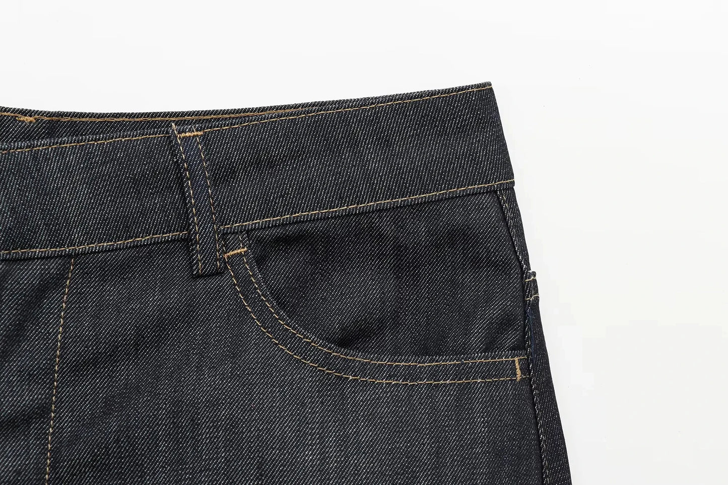 HH Female Spring Vintage Denim Blazer Long Sleeves Turn Down Collar Single Breasted Fake Pockets Street Fashion Coats