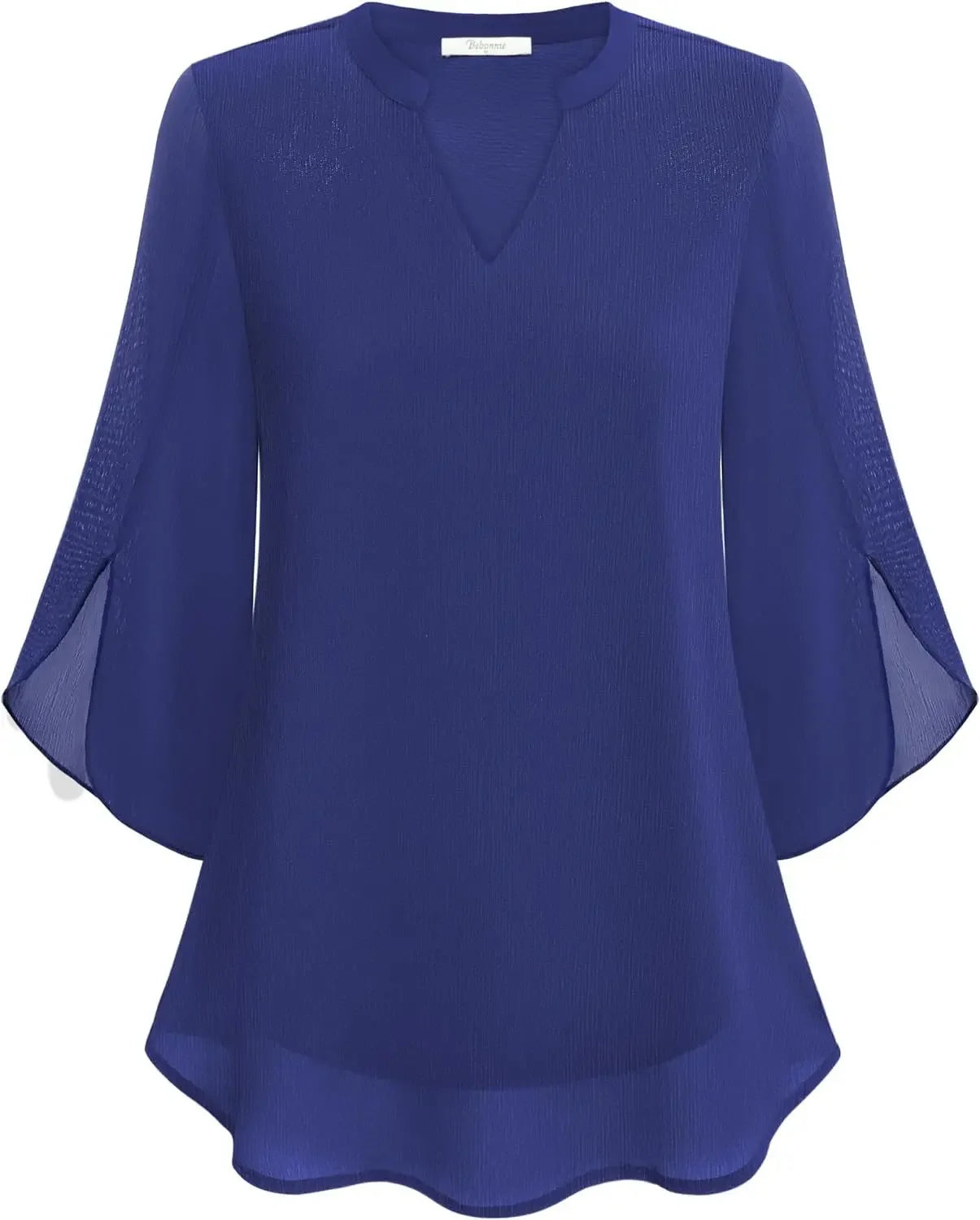 Casual Summer Hot Sale Of The Season Women's Shirt Loose V-neck Petal Sleeve Chiffon Blouse Fashionable Elegant Female Top with