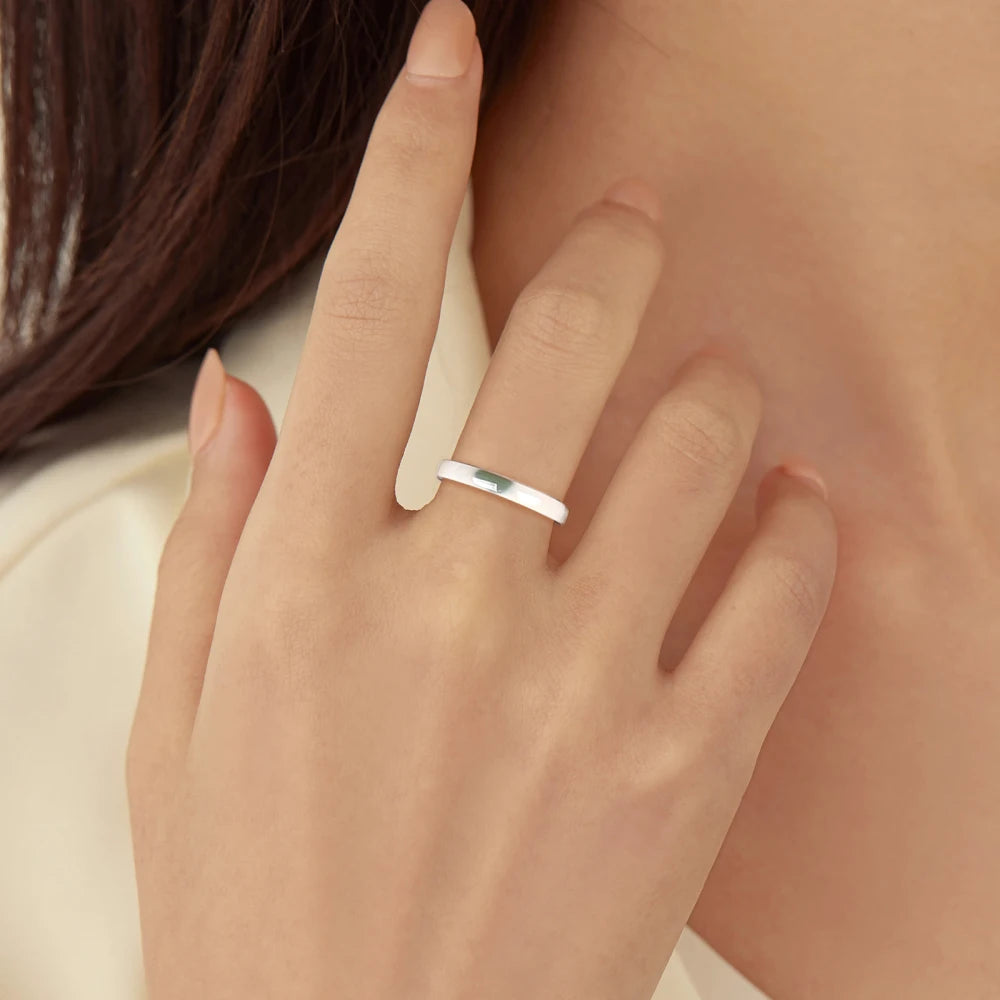 9 Color Ceramic Ring Smooth Slender Circular Rings For Women Men Simple Design Aesthetic Finger Rings Jewelry Couple Y2K Gift