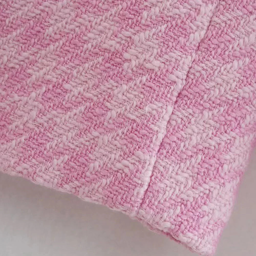 Klacwaya Tweed Set 2 Piece Chic Blazer Women Suit Shorts Sets Women 2022 Suit With Shorts For Women Female Suits