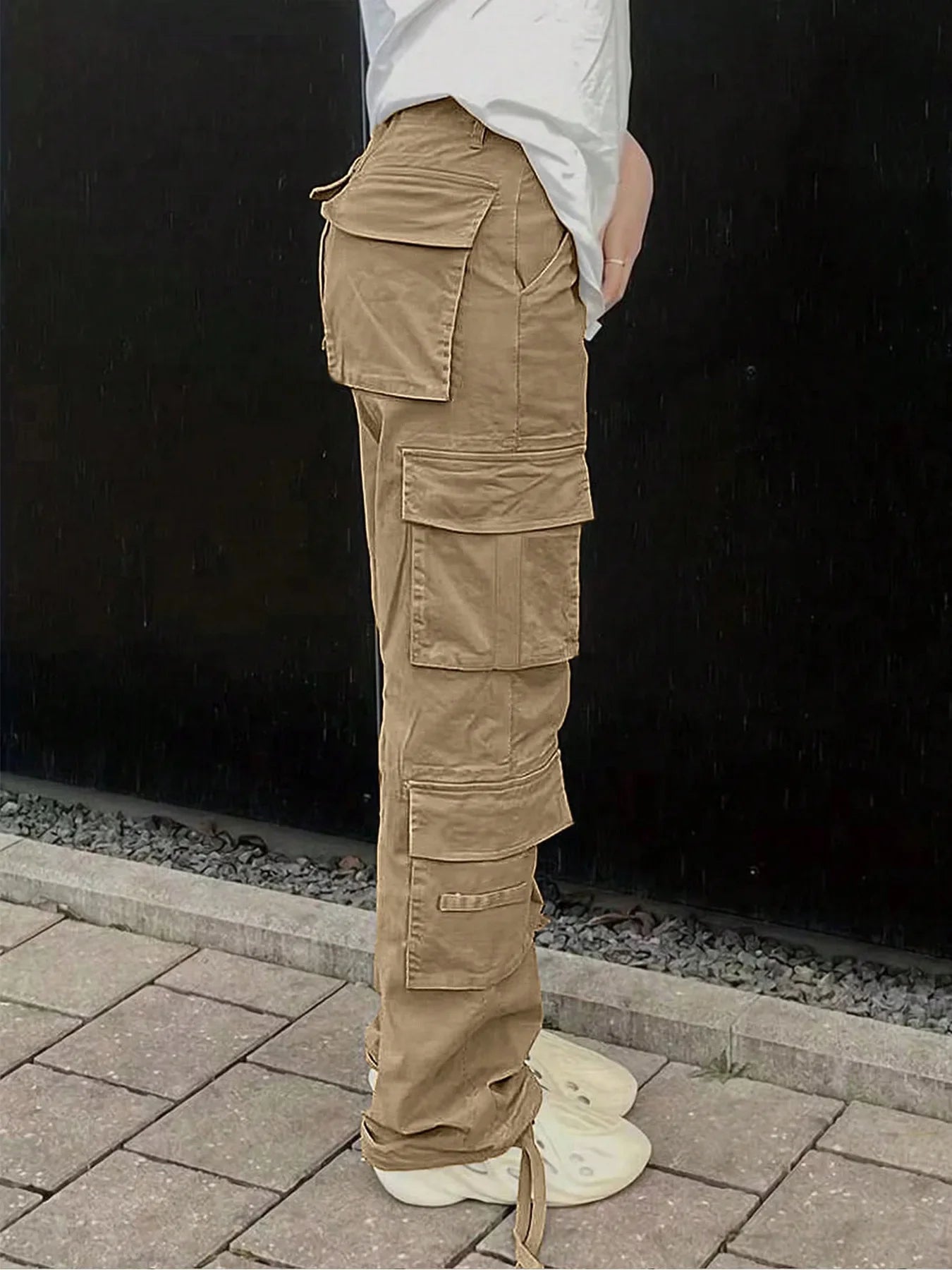 Casual Women's Tactical Pants Straight Leg Mountain Climbing High Street Spring Summer New Style Workwear Long Trousers