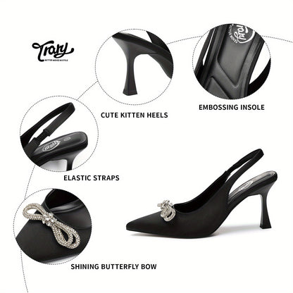 Trary Women's Pumps, Back Heels for Women Closed Toe, Pumps Shoes Women, Kitten Heels for Women, Womens Pumps 3 Inch Heel, Low Heel Womens Heels, Womens Dress Shoes, Short Stiletto Heels, Work Heels