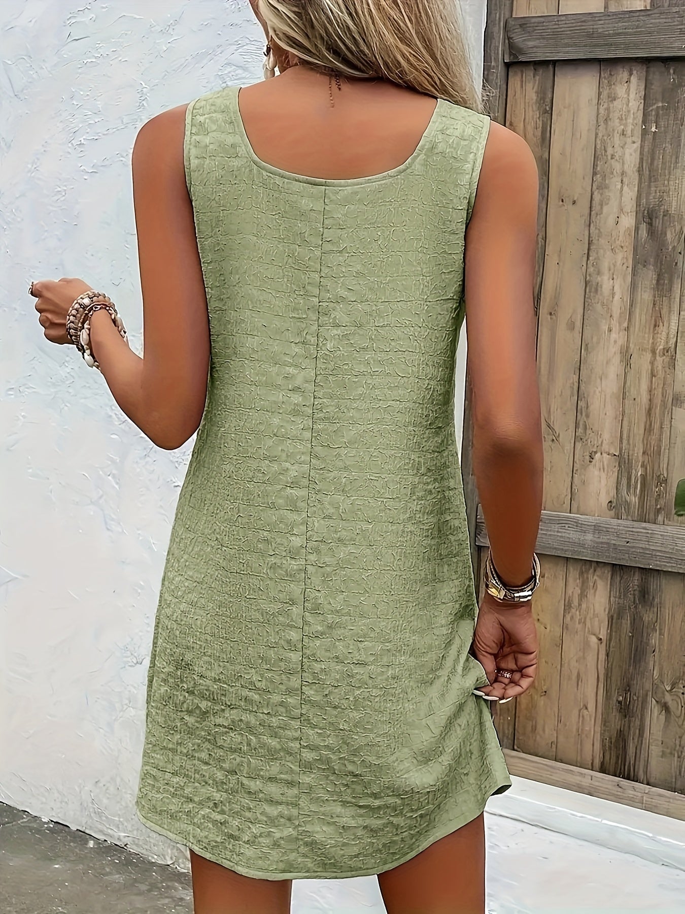 Chic Womens Sleeveless Mini Tank Dress - Lightweight & Breathable for Summer & Spring - Casual Loose Fit Fashion