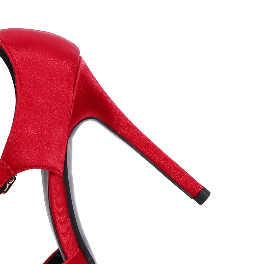 2025 Sexy Classic High Heels Women Sandals Summer Shoes Ladies Pumps Heels Woman Buckle Ankle Strap Shoes Green Black size 34-43