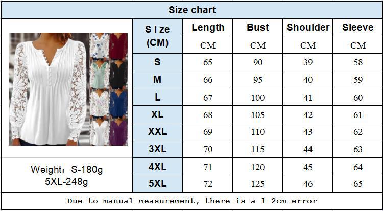 2025 European and American Spring and Autumn Fashion New Women's Lace Frill Sleeve Pleated Solid Color Button T-shirt Base Shirt